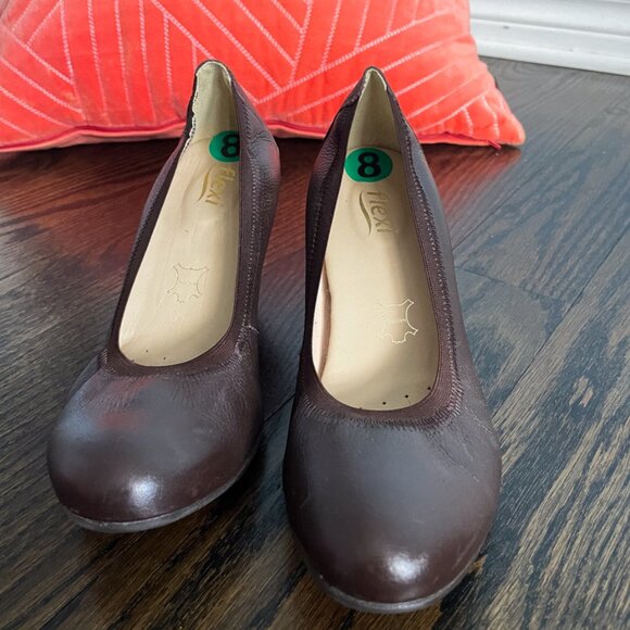 FLEXI Classic Comfort Pumps Genuine leather 3" Heels - Picture 3 of 4